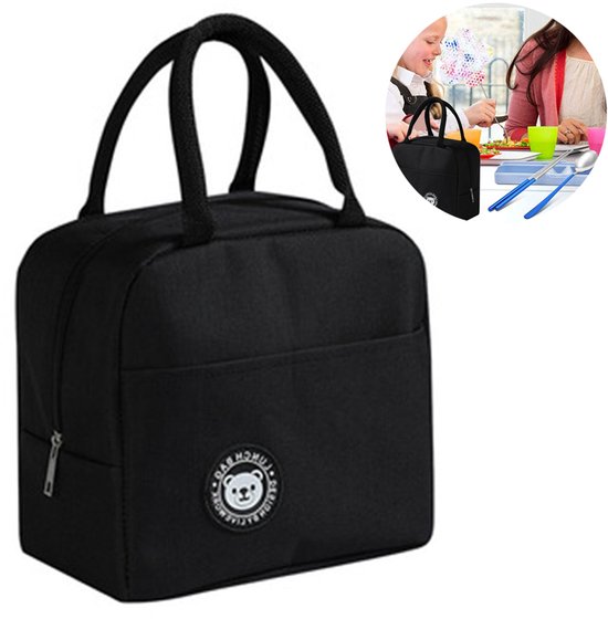 Gsedaox-Geïsoleerde Koeltas-Lunchtas-23*21*13 cm-Compact & Handig-6 liter-Zwart van Gsedaox