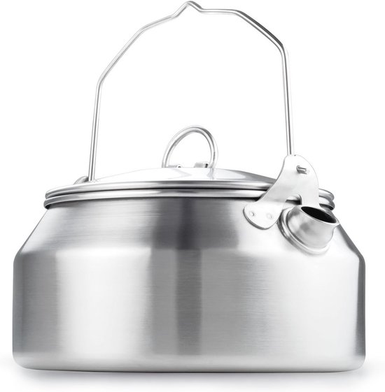 GSI Outdoors Glacier theeketel van geborsteld roestvrij staal, ca. 950 ml