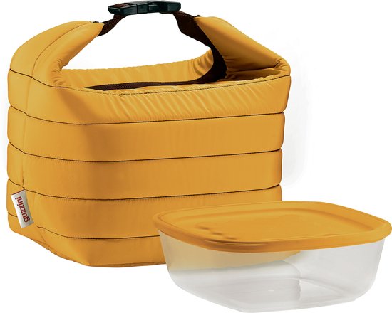 Guzzini On the Go Thermotas + 1 schaal - Okerkleurig van Merkloos
