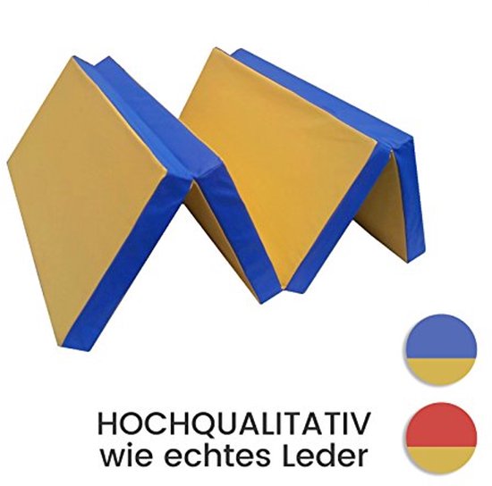 Gymnastiek Mat 200 x 100 x 8 cm Vouwbaar voor Thuis en Buiten - Ideaal voor Yoga, Vechtsporten en Tumbling van Merkloos