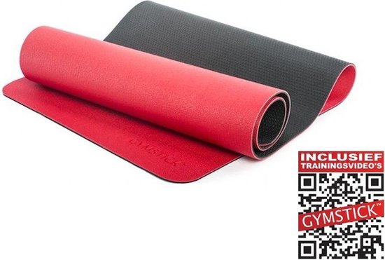 Gymstick Pro Yoga Mat - Met Online Trainingsvideo's - Rood van Gymstick