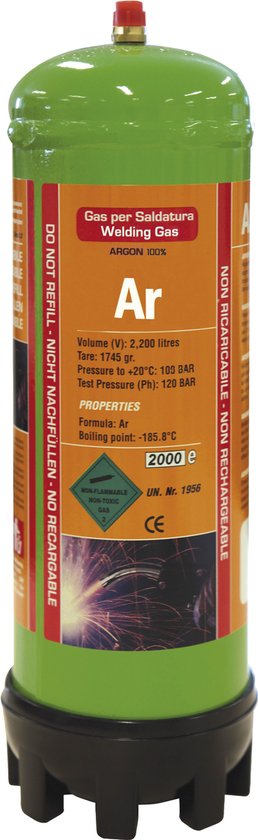 GYS Wegwerpgasfles, 100% Argon, 2,2L van GYS