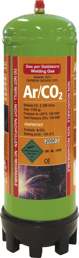 GYS Wegwerpgasfles, Argon/CO2, 2,2L van Merkloos