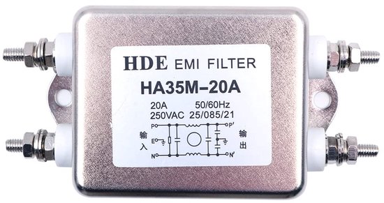 HA35M-20A AC-stroom eenfase EMI-lijnfilter, 220V, 20A van Winling