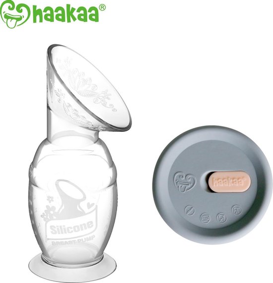 HAAKAA - Siliconen Borstkolf - 150ml + siliconen deksel - Borstvoeding - Lekschaal van Haakaa