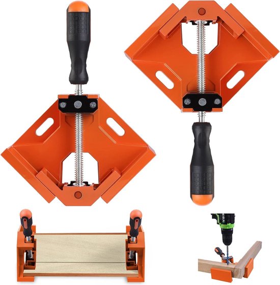 Haakse klem 2 stuks Heavy Duty aluminium zwenkbek verstelbare hoekklem - oranje van STANLEY