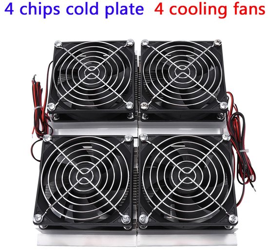 Halfgeleider Koelplaat - Peltier Koeler Ventilator - Kleine Ruimtes Koelen - Geen Koelmiddel Nodig - 235 x 200 mm - Zilver