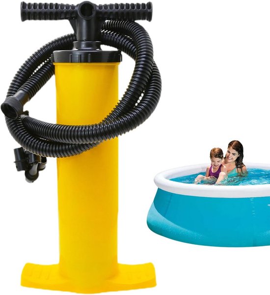 Handmatige Luchtpomp - Dubbelwerkende Pomp - Kampeeruitrusting Opblazen - Hoge Druk Ontwerp - 4 Liter - Geel