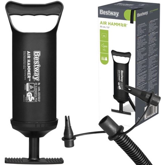Handpomp zwembad - Luchtbedpomp handmatig - Opblaaspomp camping - Dubbelwerkende - Pomp zonder stroom - Luchtpomp met slang - Draagbare luchtpomp - Dubbele Actie van Intex