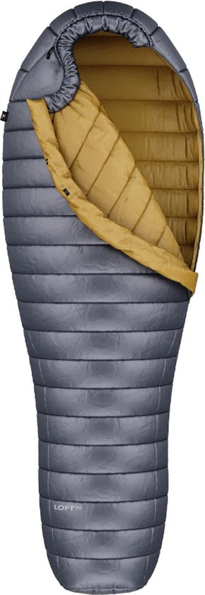 Hannah mummyslaapzak Loft 250 Ebony 185L lichtgewicht dons -8°C - Grijs van Hannah