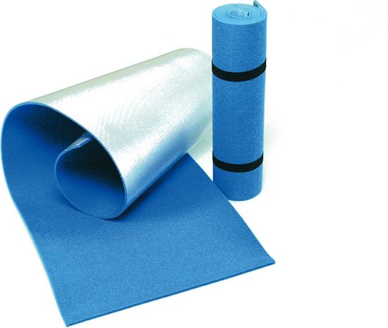 Happy People Slaapmat Schuim Aluminium Film 180 X 50 Cm Blauw van Merkloos