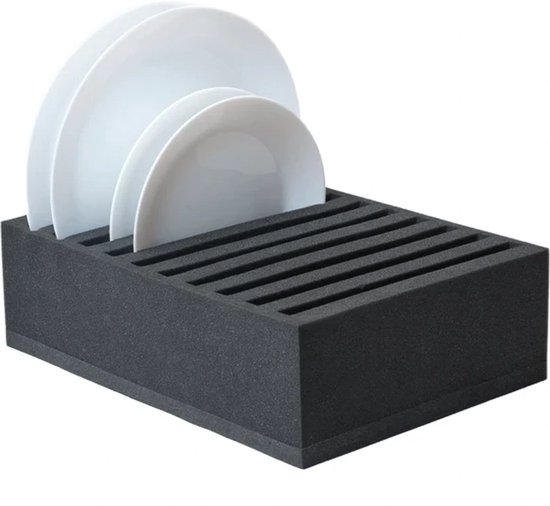Happy Rhino - Bordenhouder Foam X 10cm 10 Borden - Zwart - PU - Overig servies