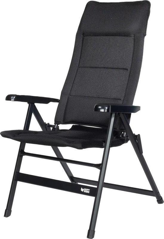 Happy Rhino - Campingstoel Sumava L - Vouwstoelen - Zwart - 5,4kg - 3D mesh - 45 x 5.4 x 49 cm