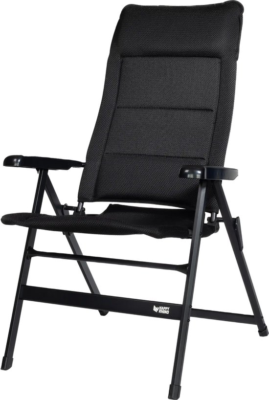 Happy Rhino - Campingstoel Sumava XL - Vouwstoelen - Zwart - 5,5kg - 3D mesh - 46 x 5.5 x 52 cm van Merkloos