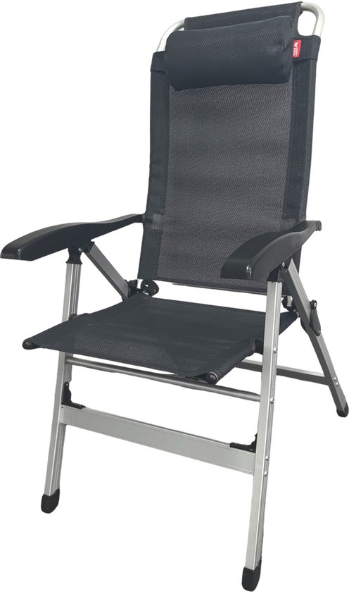 Happy Rhino - Campingstoel Vanoise - Vouwstoelen - Grijs - 4,3kg - Textileen - 41 x 4.3 x 47 cm van Merkloos