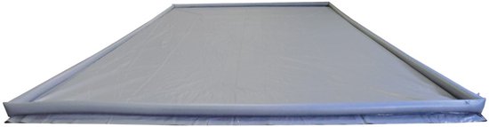 Happy Rhino - Grondzeil met Opblaasbare Rand - Grondzeil - Tentzeil - Kampeermat - Grijs - 300x400 cm van Happy Rhino