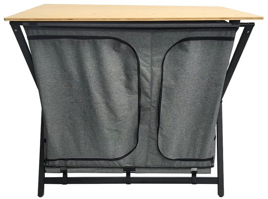 Happy Rhino - Kast Samaria Dubbel - Antraciet - Campingkast - 57 x 110 x 100 cm