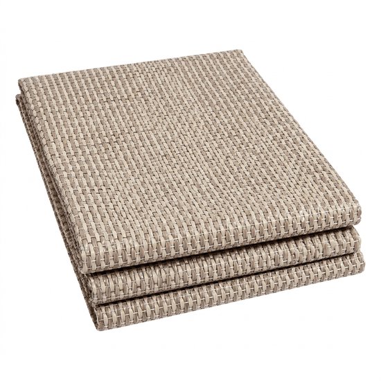 Happy Rhino - Pvc Tapijt Sarek Beige - Tenttapijt - Beige - 12.75kg - PVC+Polyester - 3 x 6 m van Merkloos
