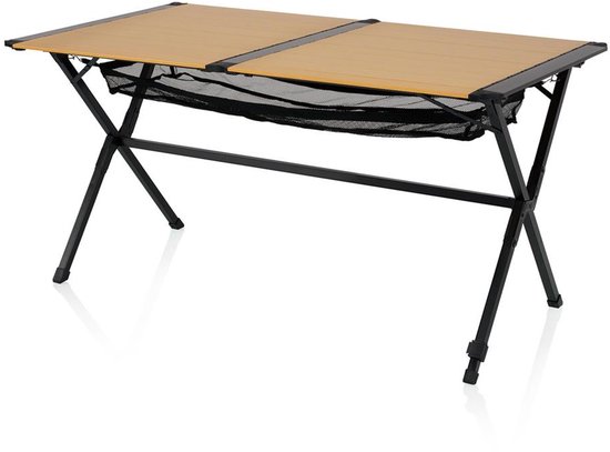Happy Rhino - Roltafel Burleigh - Eettafels - Zwart - 7,6kg - Aluminium plaat - 140 x 80 cm van Merkloos