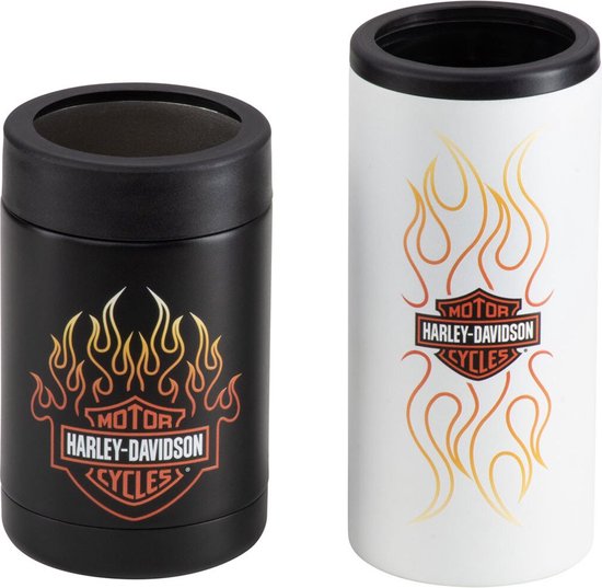 Harley Davidson Vlammen Roestvrijstalen Blikjes Koeler Set