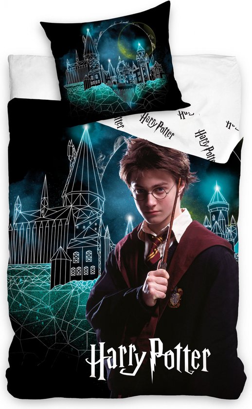 Harry Potter Dekbedovertrek - Magical Night - 140x200 cm + kussenloop 60x70 cm - Multi van Character World