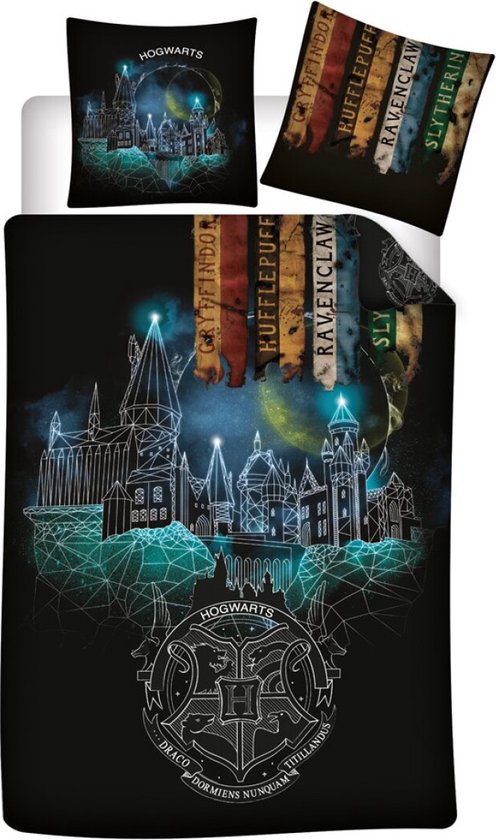 Harry Potter Dekbedovertrek, Tovenarij - 140 x 200 cm + 63 x 63 cm - Polyester van Dreamtex