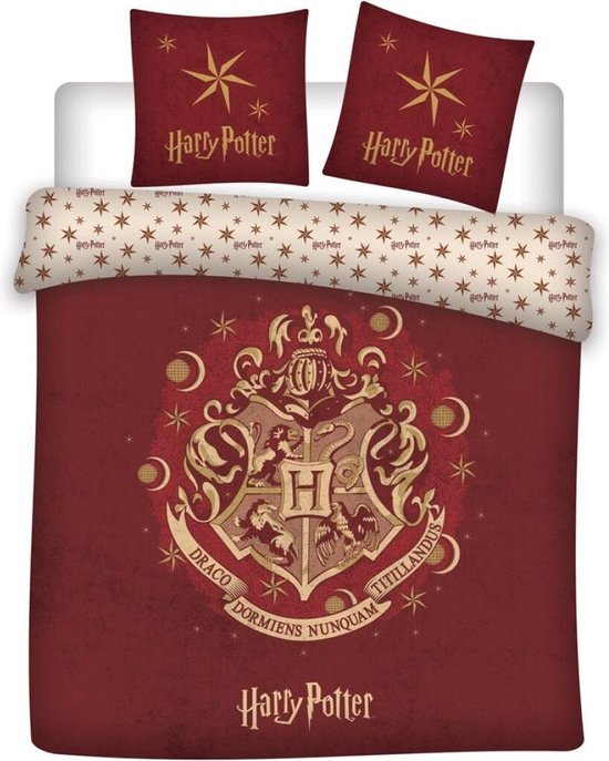 Harry Potter Dekbedovertrek Wizzard - Tweepersoons - 200 x 200 cm - Polyester van Merkloos