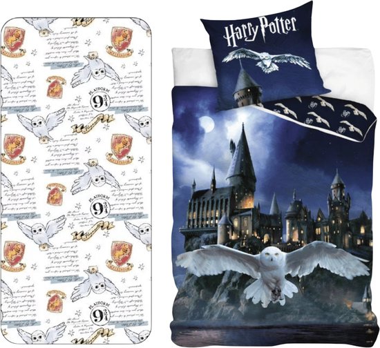 Harry Potter slaapkamerset; dekbedovertrek en hoeslaken