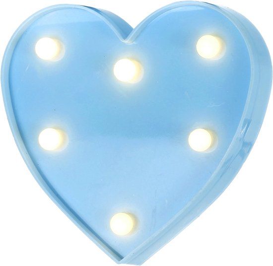 *** Hartjeslamp - Sfeerlampje - Werkt op batterijen - Leeslamp - Camping - Tent - van Heble® *** van Heble®