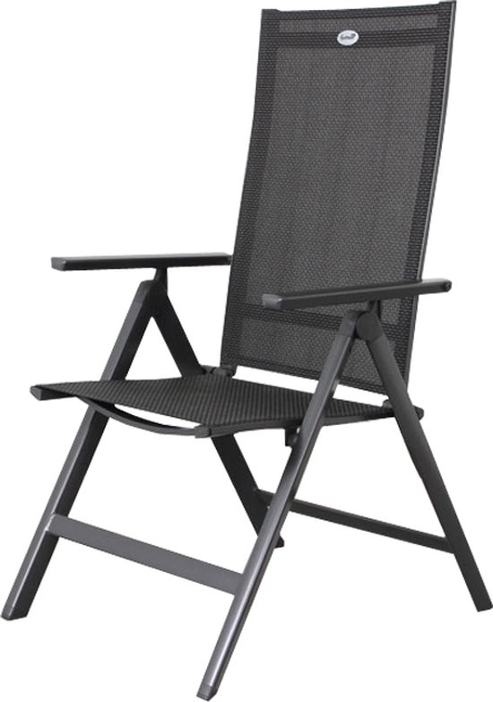 Hartman Napoli verstelbare tuinstoel - Antraciet van Merkloos