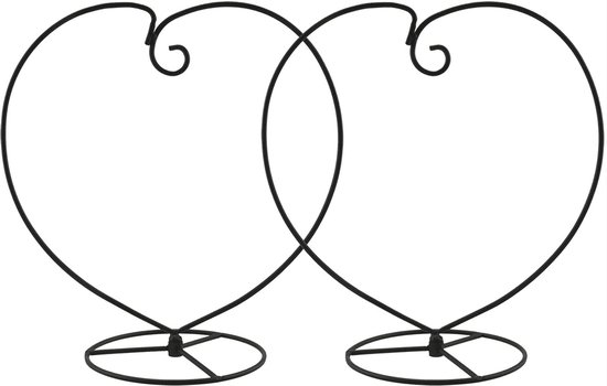 Hartvormige Ornament Display Stand - Set van 2 - Metalen Standaard voor Vriendschap en Decoratie van Hart