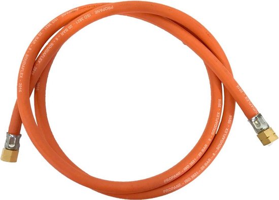 HASM gasslang, 3/8L-3/8L draaibaar, le 2m, diam 15mm, slang rubber van HASM