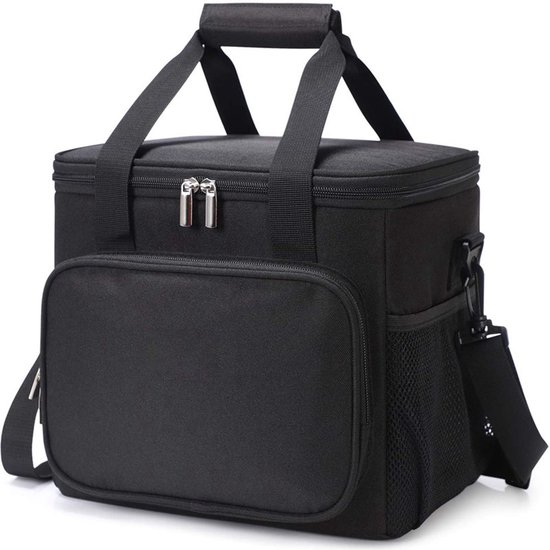 HAUSS SPOLE Koeltas – Warmte- & Koudebehoud – Voor Lunch & Picknick – 31×19×23cm – Oxford – Zwart