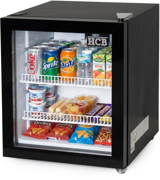 HCB® - Minibar - 46 liter - glasdeur koeling - 230V - 23 kg - 7997 van hcb