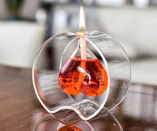 Heart love oil lamp for a romantic atmosphere - Gift - Cadeau tip van Valetti