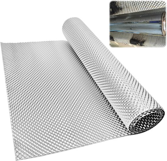 Heatbeschermingsplaat van Geperforeerd Aluminium 100 cm x 40 cm voor Motorsport Isolatie, Hittebestendige Bescherming en Warmte-isolatie voor Voertuigen