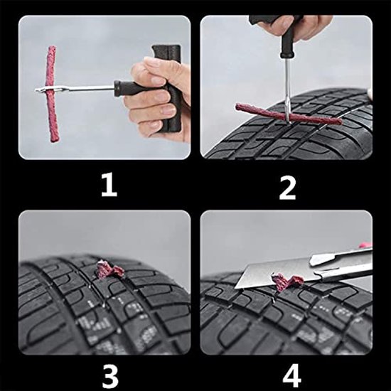 Heavy Duty Bandenreparatieset - T-handvat Set voor Lekke Banden Onderweg van Winzwon