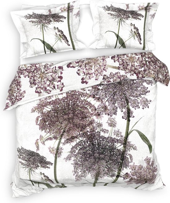 Heckettlane Adel Dekbedovertrek - Lits-jumeaux - Katoensatijn - 260x200-220cm - Off-White van Heckettlane