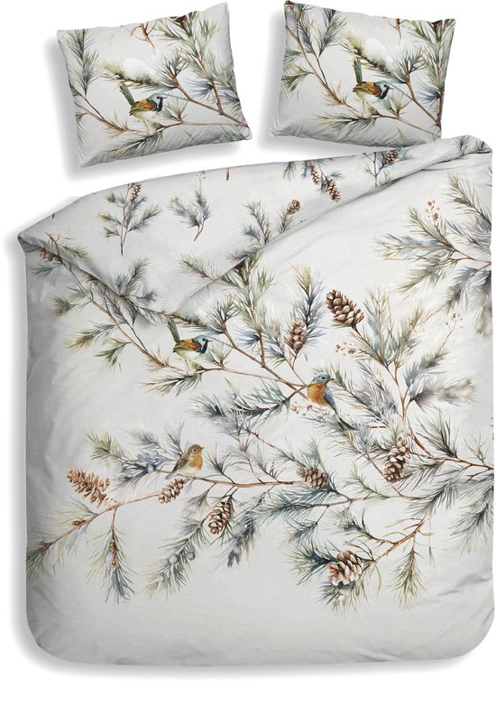 Heckettlane Dekbedovertrek Destiny - Bedlinnen met Takken print - 240x220 - Multi - Dekbedhoes van 100% Katoen-Satijn van Heckettlane