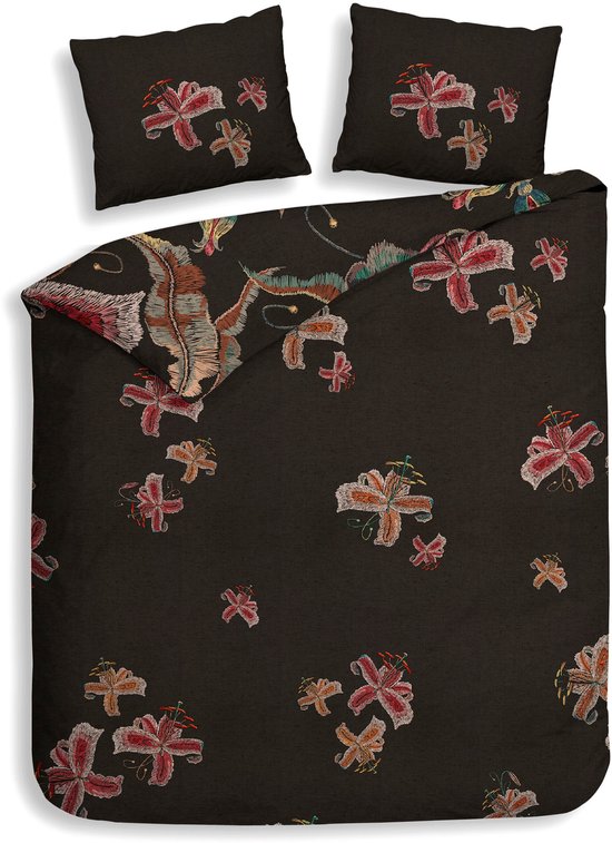 Heckettlane Dekbedovertrek Katoen Satijn Zia - Multi - 100% Katoen-Satijn - Dekbedovertrek 260x200/220cm - Lits Jumeaux Extra Breed - Santa Fe van Merkloos