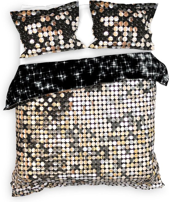 Heckettlane Konna Dekbedovertrek - Lits-jumeaux - Katoensatijn - 260x200-220cm - Zwart van Heckettlane