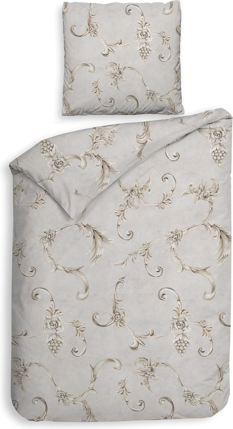 Heckettlane Rosalie Dekbedovertrek - 100% Katoen-Flanel - 140x220 - Grijs van Heckett & Lane