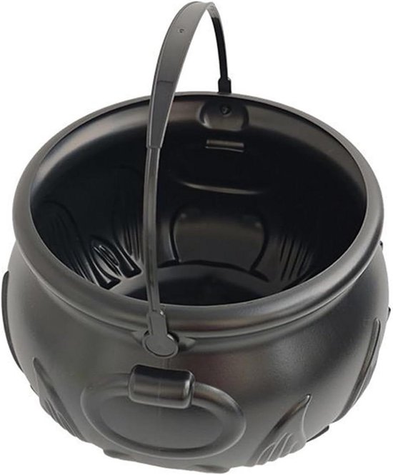 Heksenketel Halloween - Decoratieve Serveerpot - Feest Eten Bereiden - Versterkt Fantasy Uitstraling - 25x165 cm - Zwart
