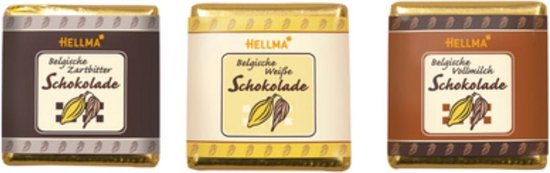 HELLMA Belgische chocolade tabletjes, in ronde silo van HELLMA