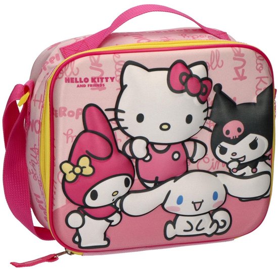 Hello Kitty and Friends Lunchtas – Geïsoleerde Koeltas met Schouderband – Roze