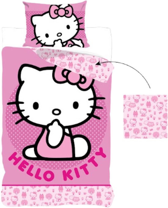 Hello Kitty Dekbedovertrek - 140 x 200 + 60 x 70cm van Hello Kitty