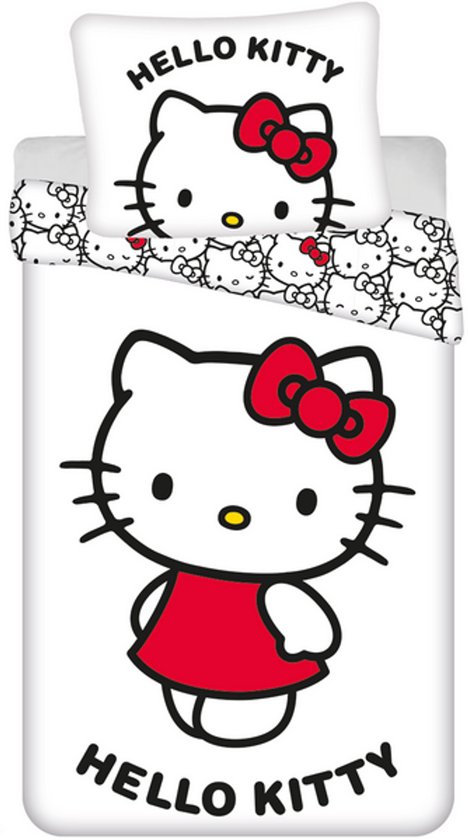 Hello Kitty Dekbedovertrek Classic - 140 x 200 cm + 70 x 90 cm - Katoen van Hello Kitty
