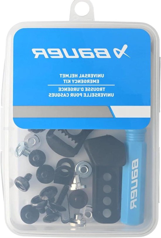 Helm reparatieset - Onderhoudskit - Sportuitrusting onderhoud - Universeel toepasbaar - 22 stuks - Transparant