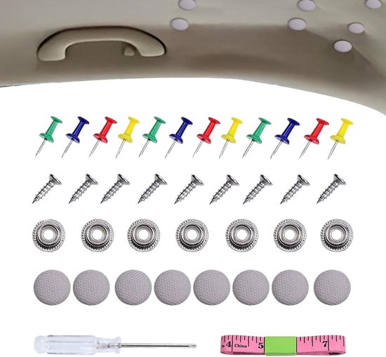 Hemelbekleding Reparatie Clips - Dakbekleding Bevestiging - Auto Interieur Herstel - Roestvrij Gegalvaniseerd Materiaal - 130 Stuks Set