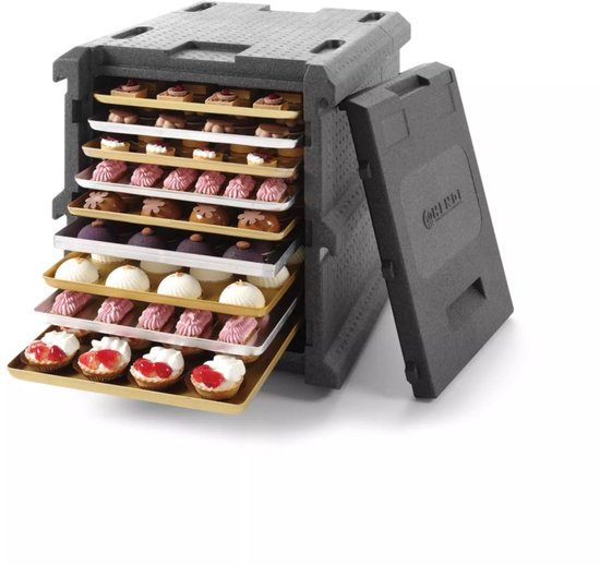 HENDI Profi Line - Thermobox - Ultralicht EPP - 9 rails - 128L - Zwart van Merkloos